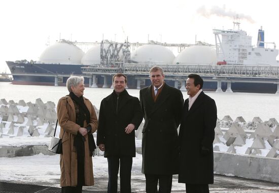Dmitry Medvedev at opening of liquefied natural gas plant