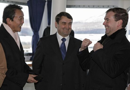Dmitry Medvedev examined Grand Aniva tanker
