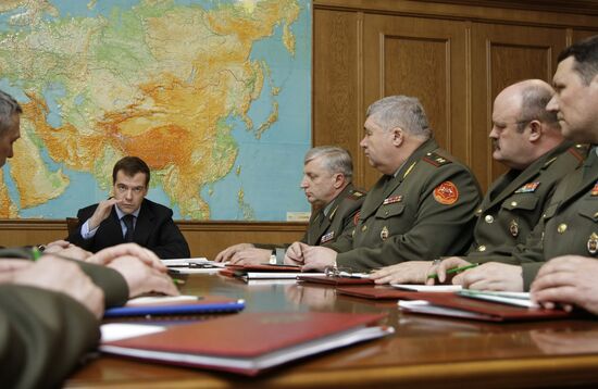 Dmitry Medvedev visiting the Siberian Military District