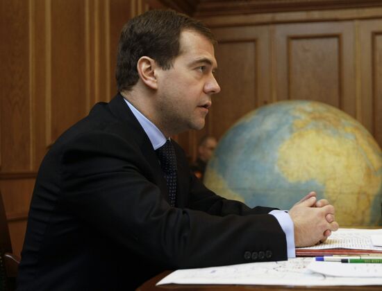 Dmitry Medvedev visiting the Siberian Military District