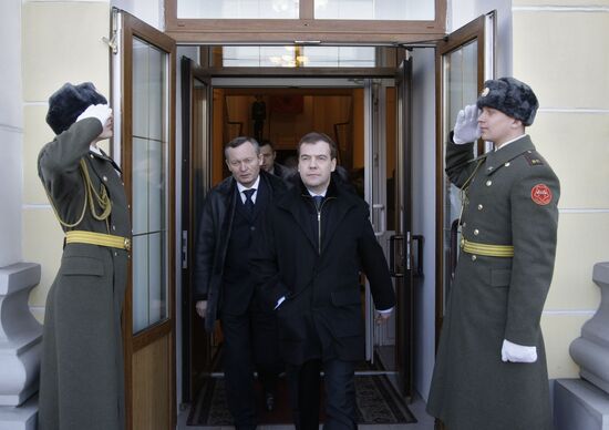 Dmitry Medvedev visiting the Siberian Military District