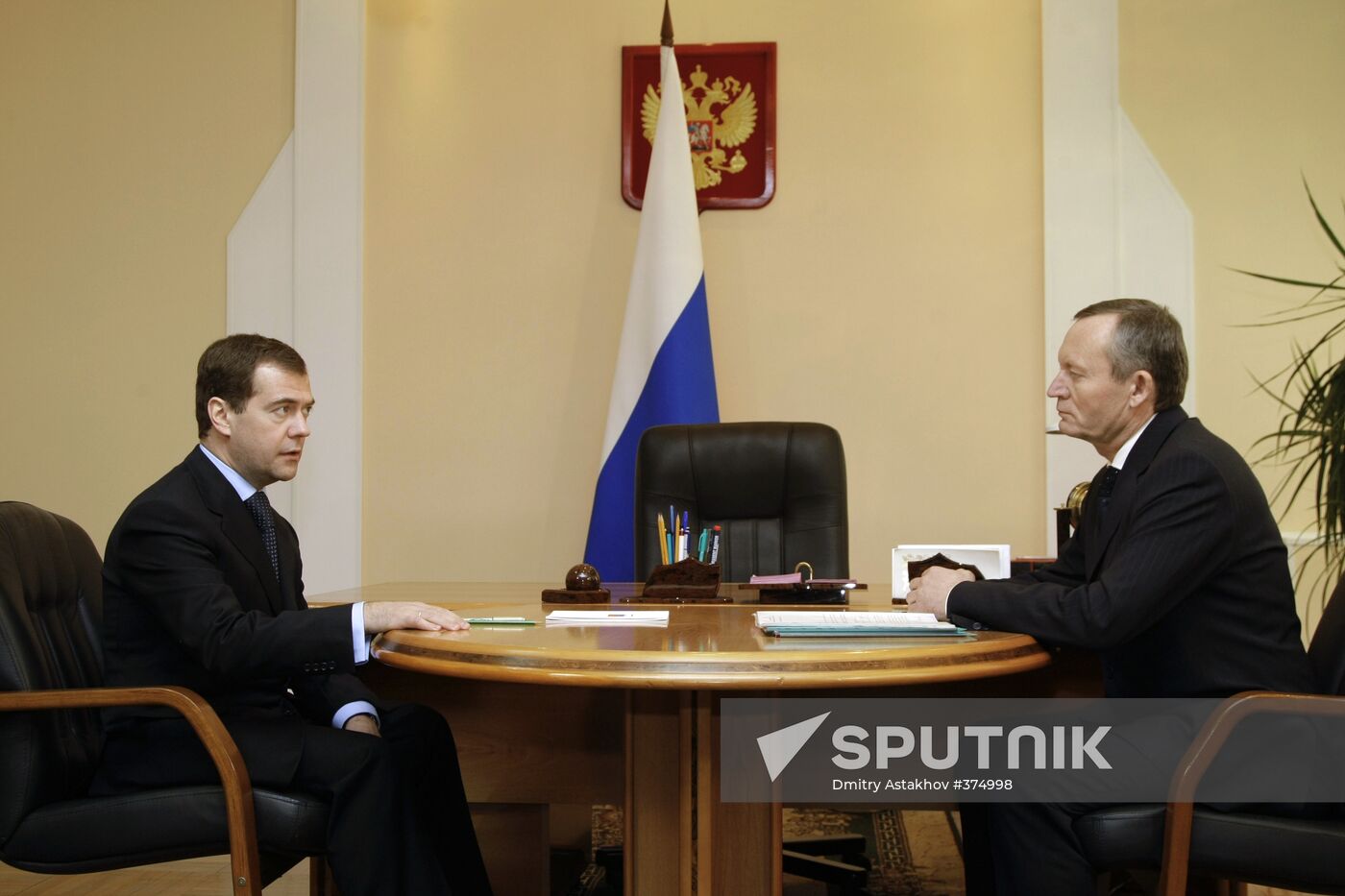 Dmitry Medvedev and Ravil Geniatulin