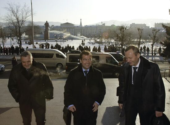 Dmitry Medvedev visiting Chita