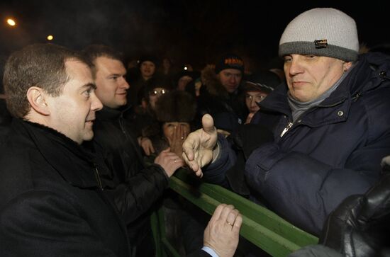 President Dmitry Medvedev visits Chita