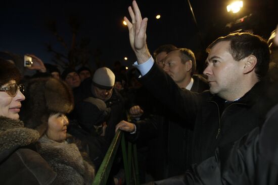 President Dmitry Medvedev visits Chita