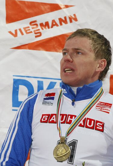 Russia's Ivan Tcherezov wins bronze medal in biathlon