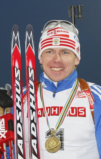 Russia's Ivan Tcherezov wins bronze medal in biathlon