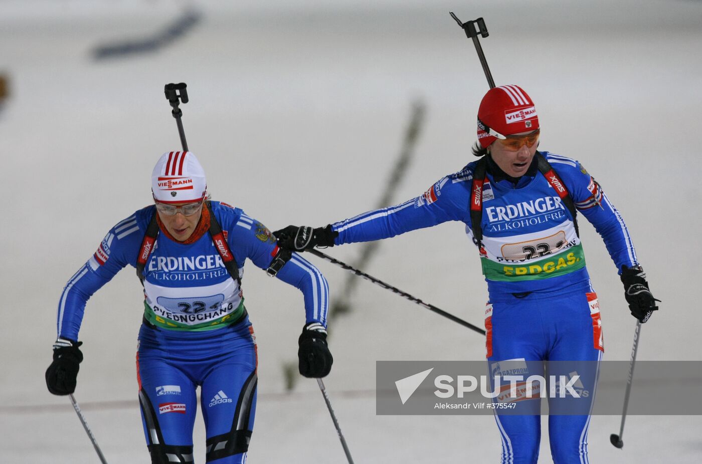Russian biathlon team wins women's 4x6 km relay