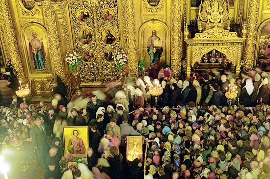 Relics of St Panteleimon in the Epiphany Cathedral