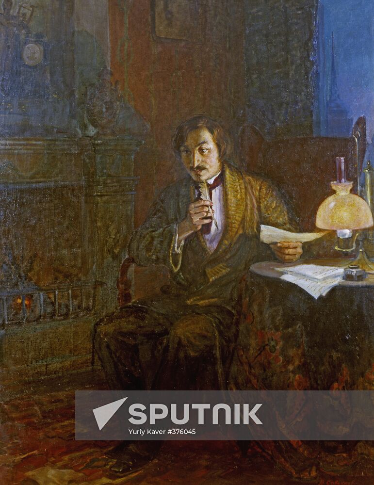 A portrait of writer Nikolai Gogol