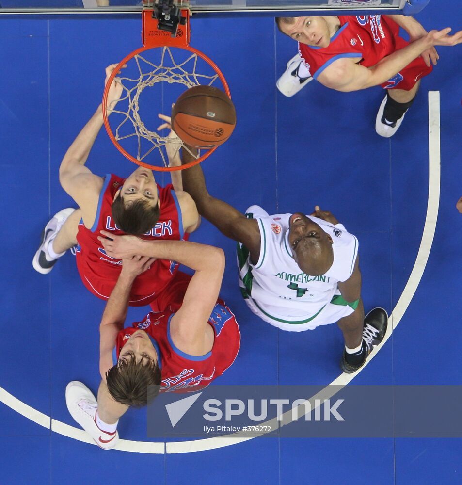 Basketball Euroleague. CSKA Moscow vs. Montepaschi Siena