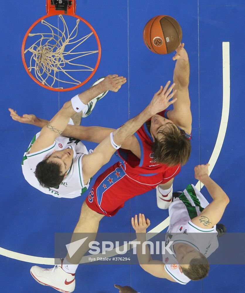 Basketball Euroleague. CSKA Moscow vs. Montepaschi Siena