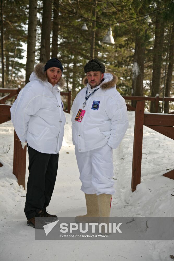 Film director Vartan Akopyan and actor Mikhail Yevlanov