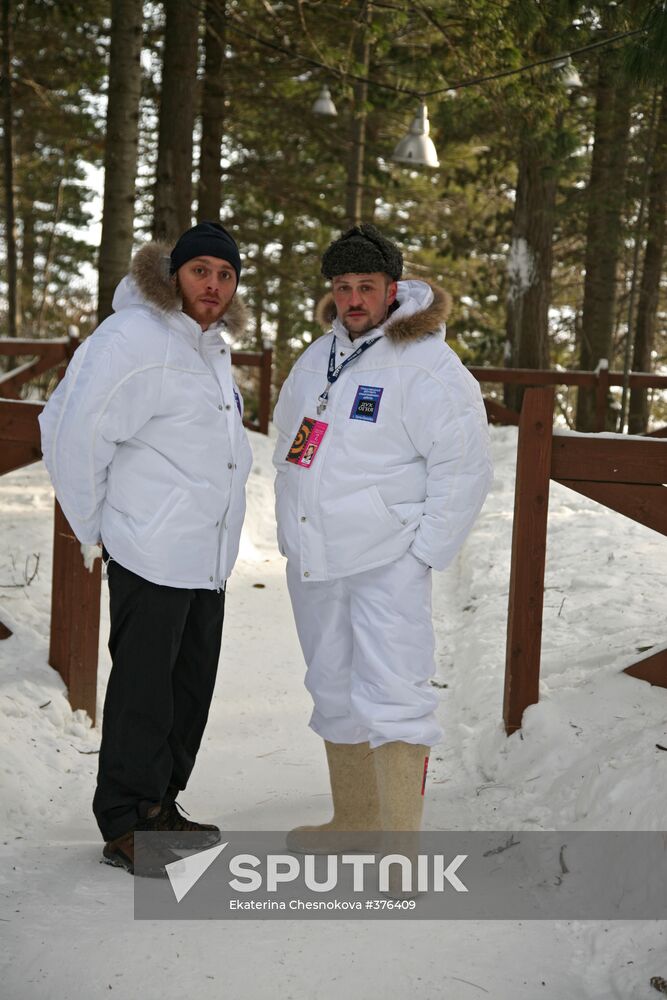 Film director Vartan Akopyan and actor Mikhail Yevlanov