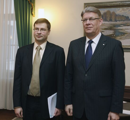 Valdis Zatlers and Valdis Dombrovskis