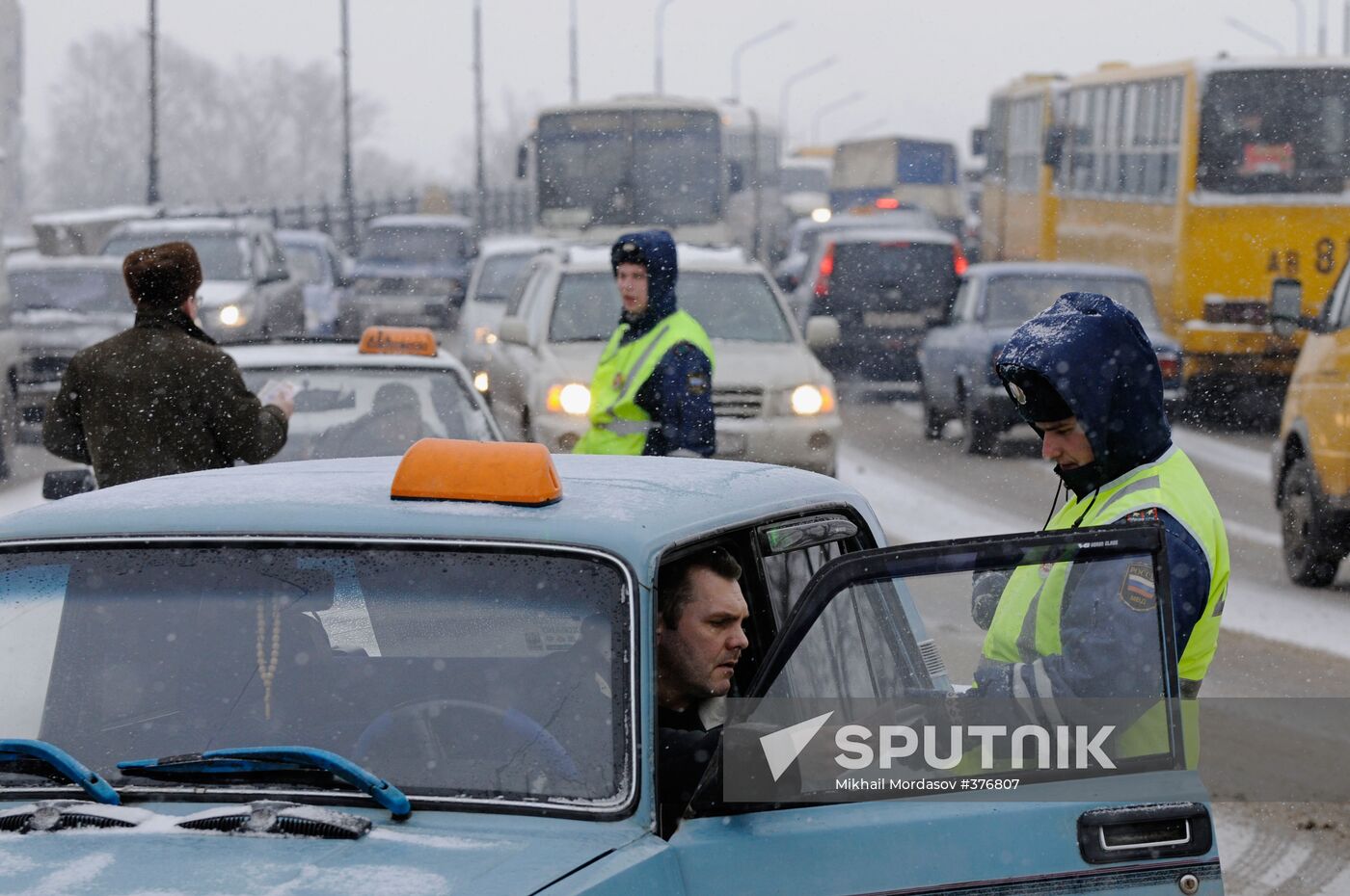 Traffic police patrol