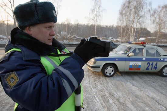 Traffic police at work