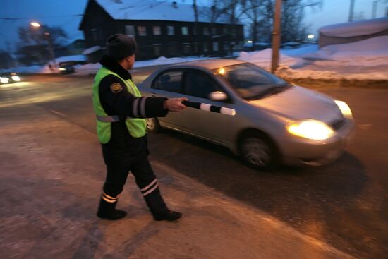 Traffic police at work