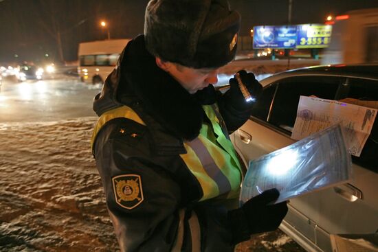 Traffic police at work