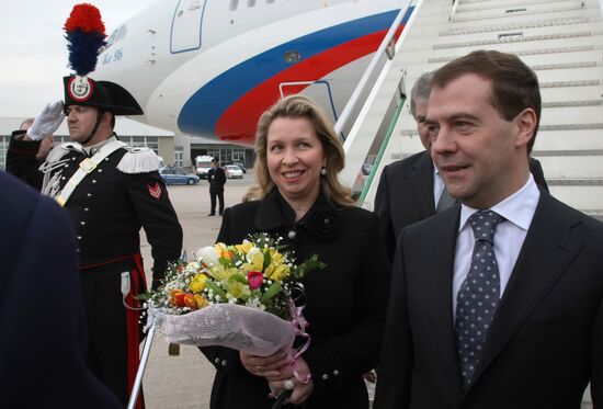 Medvedev working visit to Italy