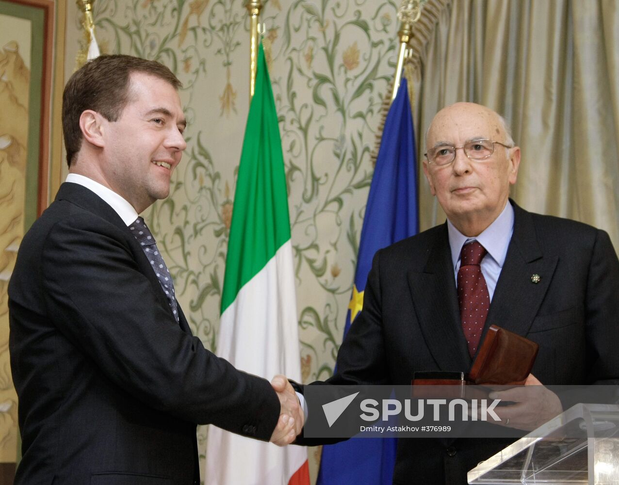 Medvedev’s working visit to Italy