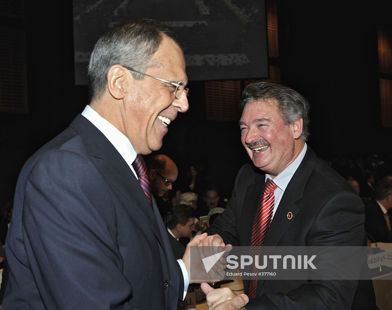 Sergei Lavrov at an international conference