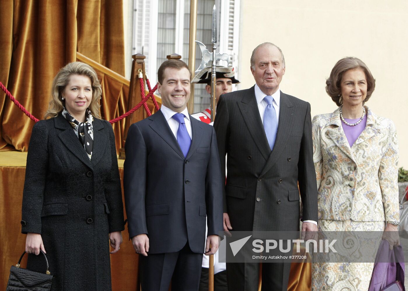 Russian President Dmitry Medvedev visiting Spain