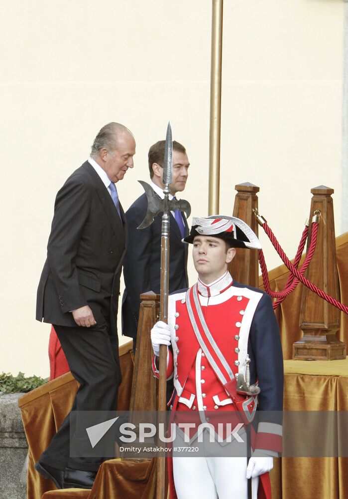 Russian President Dmitry Medvedev visiting Spain