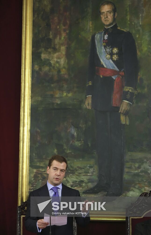 Dmitry Medvedev's visit to Spain