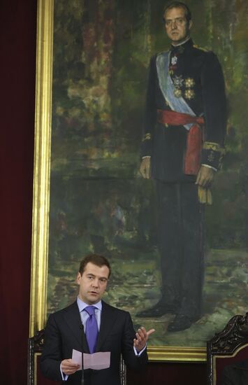 Dmitry Medvedev's visit to Spain