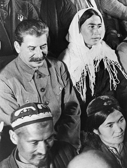 I.Stalin, M.Demchenko and P.Angelina