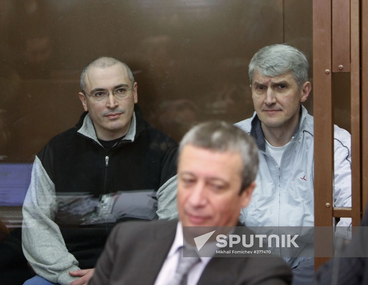 Mikhail Khodorkovsky and Platon Lebedev in court