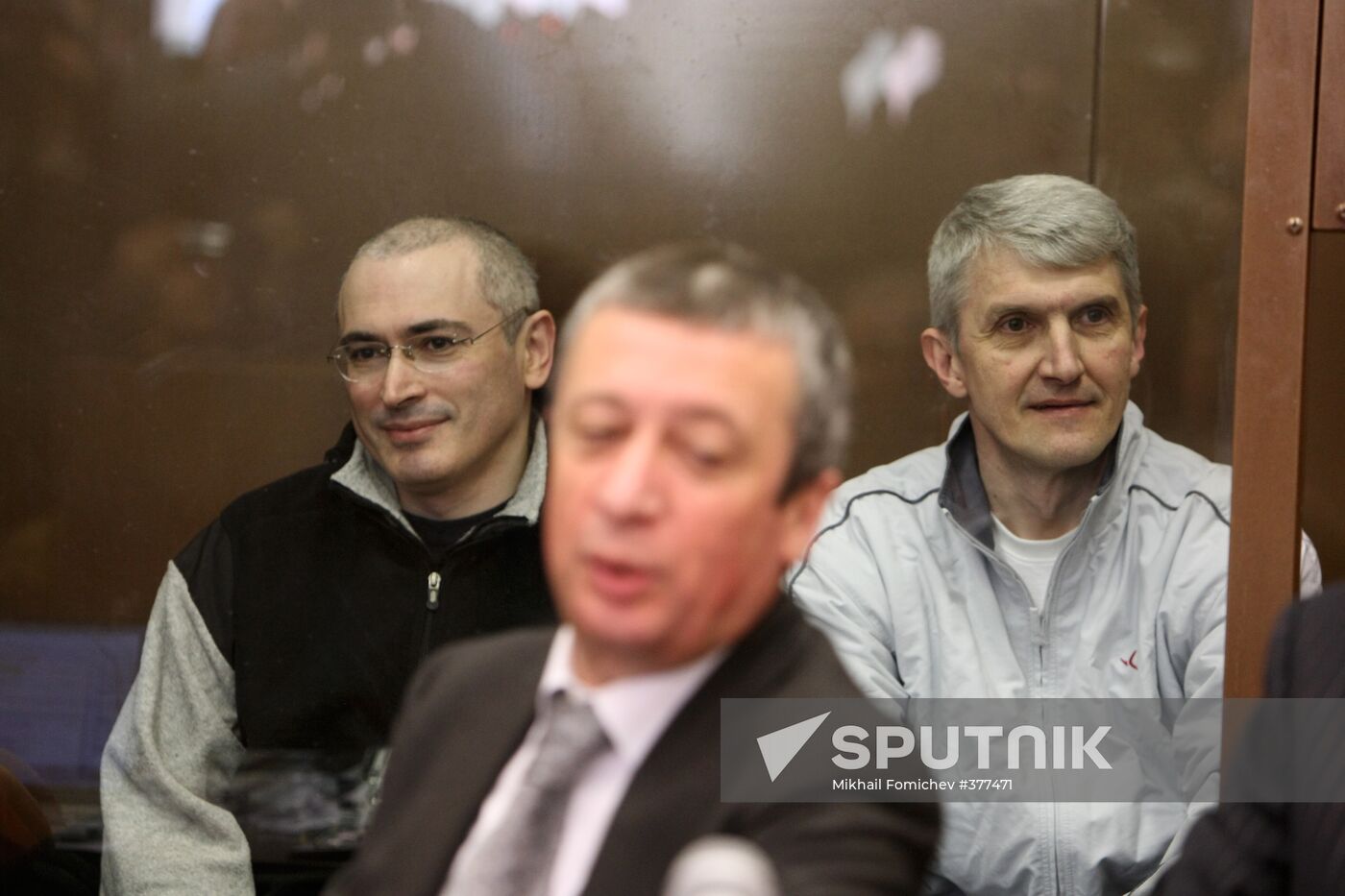 Mikhail Khodorkovsky and Platon Lebedev in court