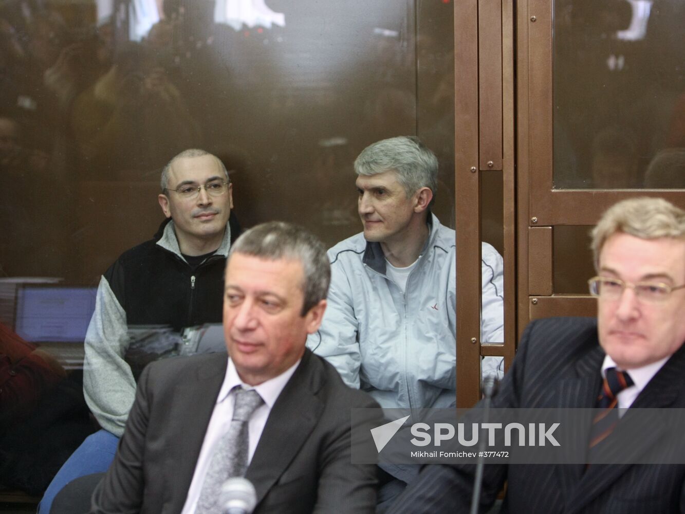Mikhail Khodorkovsky and Platon Lebedev in court