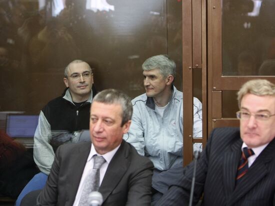 Mikhail Khodorkovsky and Platon Lebedev in court