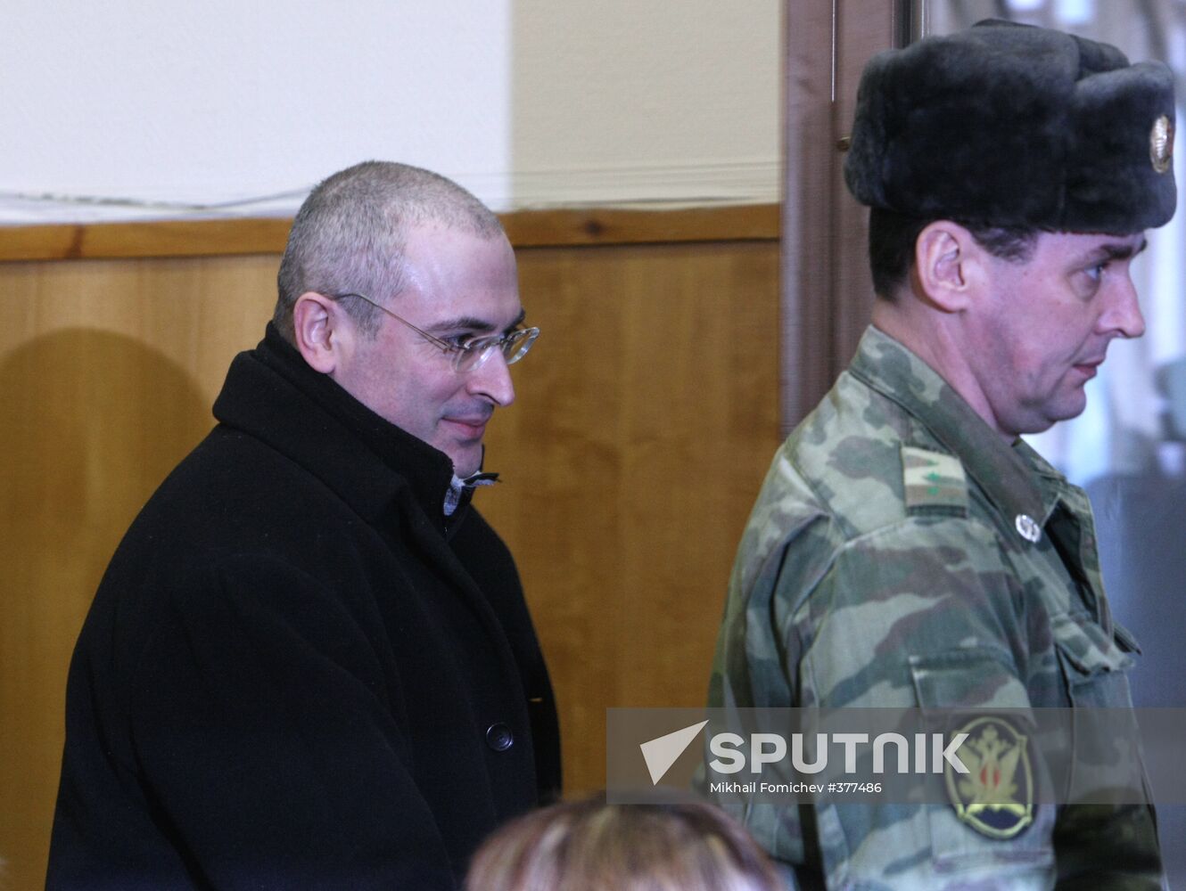 Mikhail Khodorkovsky and Platon Lebedev in court