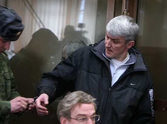Mikhail Khodorkovsky and Platon Lebedev in court