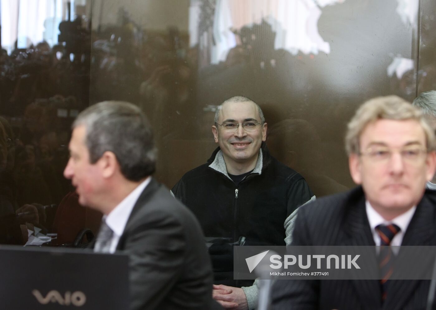 Mikhail Khodorkovsky and Platon Lebedev in court