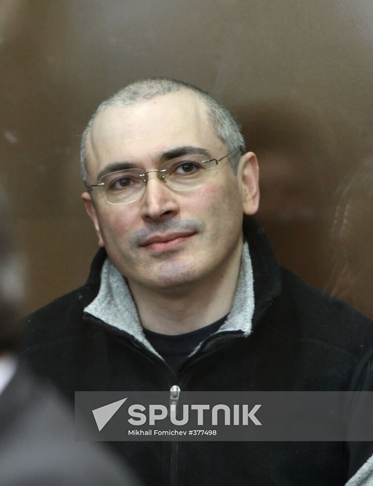 Mikhail Khodorkovsky and Platon Lebedev in court