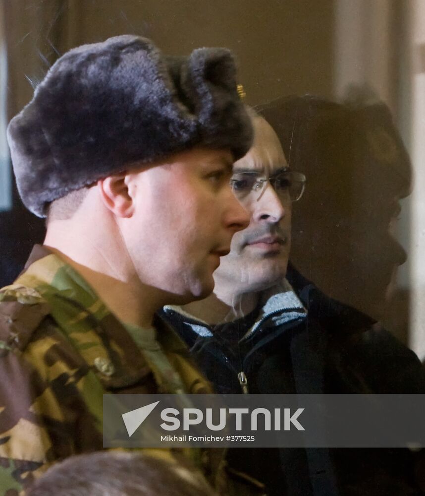 Mikhail Khodorkovsky and Platon Lebedev in court
