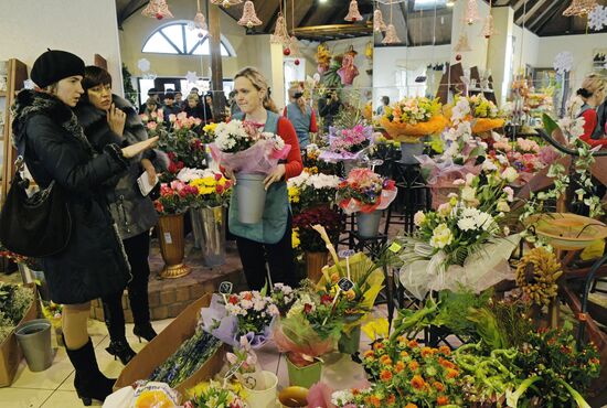 Flowers on sale for international Women's Day