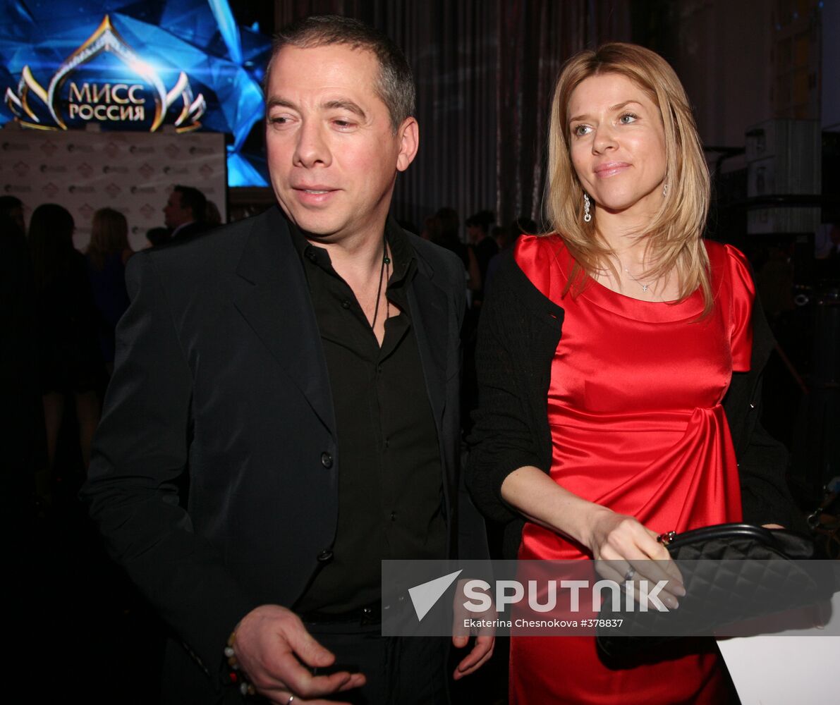 Restaurant-keeper Arkady Novikov with wife
