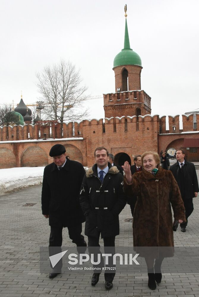 President Dmitry Medvedev visits Tula
