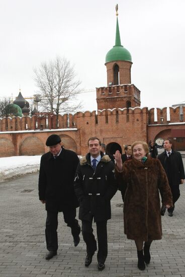 President Dmitry Medvedev visits Tula