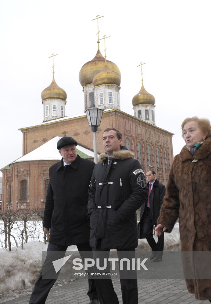 President Dmitry Medvedev visits Tula