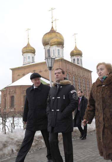 President Dmitry Medvedev visits Tula