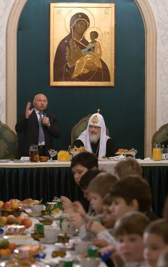 Patriarch Kirill and Moscow Mayor Yury Luzhkov