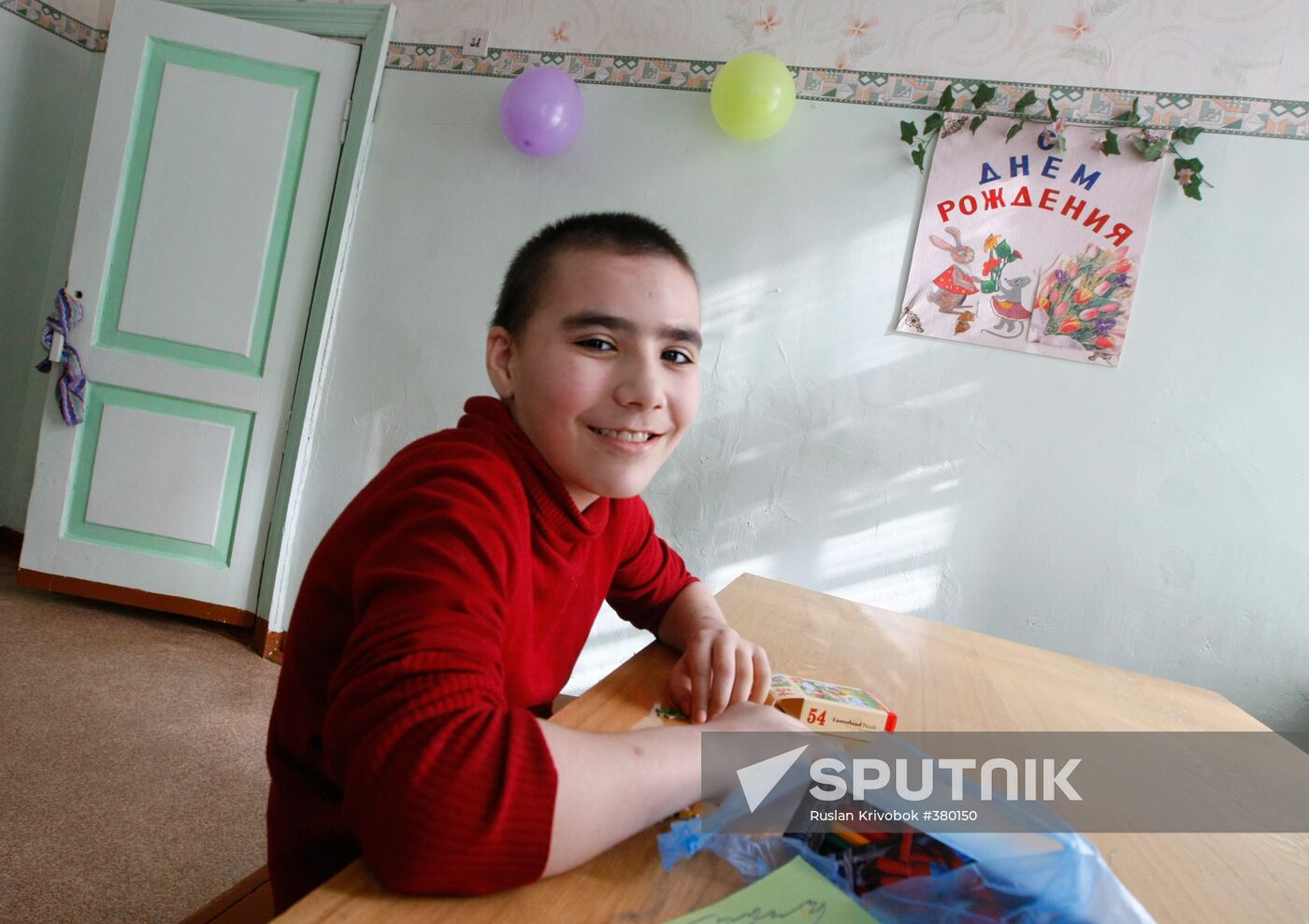 Festive event for mental hospital little patients