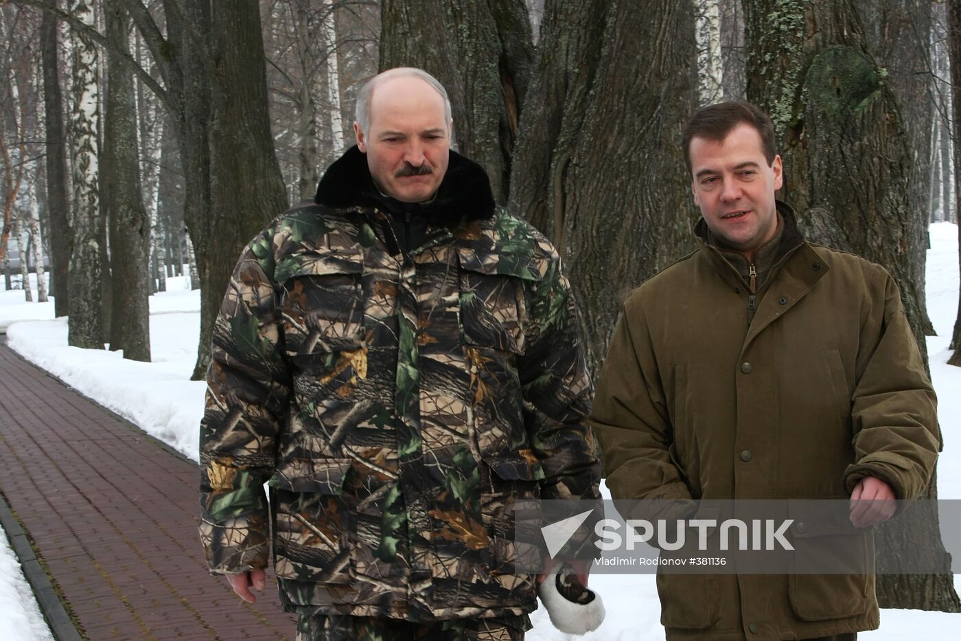 Dmitry Medvedev and Alexander Lukashenko