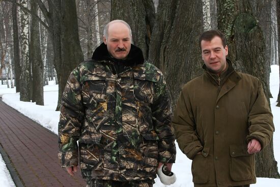 Dmitry Medvedev and Alexander Lukashenko